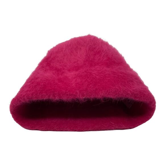 Pink Rabbit Fur Blend Cloche Hat - Picture 2 of 6
